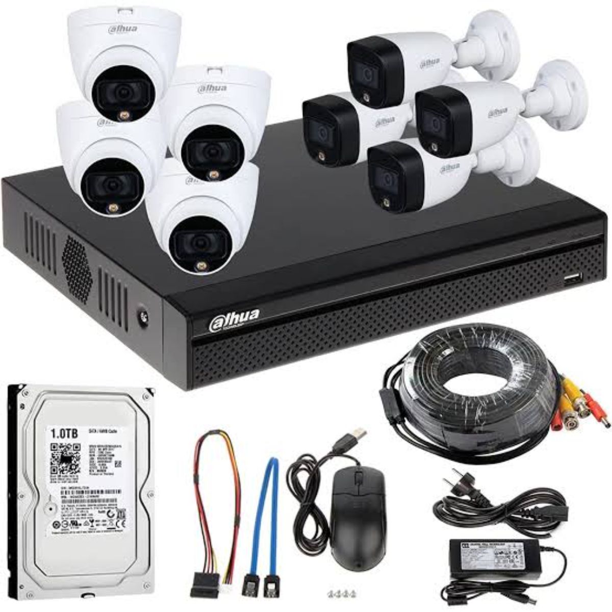 CCTV Package 8-CH Dahua XVR 8-Pcs Camera 500GB HDD